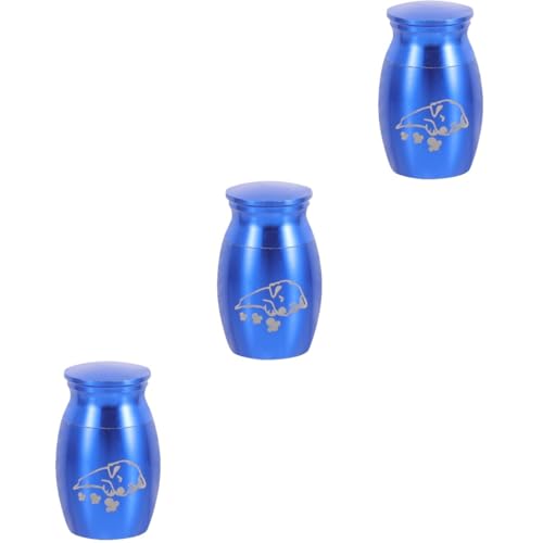 Sosoport 3stücke Alloy Pet Urn Für Haustieraschen Kleine Urne Zur Einäscherung Von Hund Und Katze Elegantes Gedenkgefäß Für Erinnerungen Und Andenken An Geliebte Tiere von Sosoport