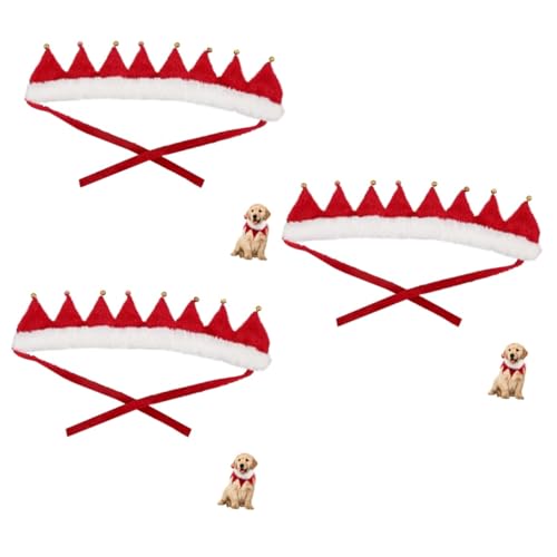Sosoport 3 Stücke Leichte Haustier Kragen Hund Kragen Glocke Weihnachten Katze Urlaub Haustier Mode von Sosoport