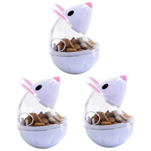 Sosoport 3St Haustierzubehör Futter- und Tränkzubehör für Katzen Futternapf für Katzen interaktives Spielzeug Interactive Toys Lebensmittelspielzeug großes Hundespielzeug Katzenfutter Weiß von Sosoport