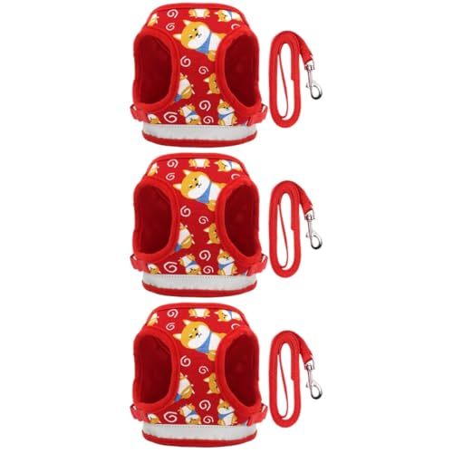Sosoport 3St Haustierzubehör Gehgeschirr für Haustiere kein Hundegeschirr Warnweste laufweste Tanktops hundegeschirr Gurt Haustier Geschirr reflektierend Leinen Seil rot Sosoport 3St Haustierzubehör Gehgeschirr für Haustiere kein Hundegeschirr Warnweste laufweste Tanktops hundegeschirr Gurt Haustier Geschirr reflektierend Leinen Seil rot von Sosoport