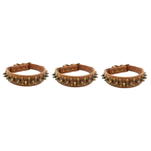 Sosoport 3 Stücke Personalisierte Hundehalsband Runde Nagel Haustier Nieten Halsband Größe L Sosoport 3 Stücke Personalisierte Hundehalsband Runde Nagel Haustier Nieten Halsband Größe L von Sosoport