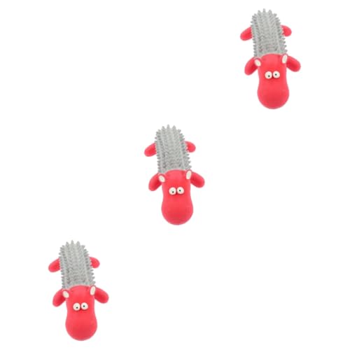 Sosoport 3stücke Tierspielzeug Tierform Interaktives Quietschendes Kauspielzeug Für Hunde Spielzeug Zur Zahnpflege Zerstörungsverhalten Portable Hundespielzeug Nilpferd von Sosoport