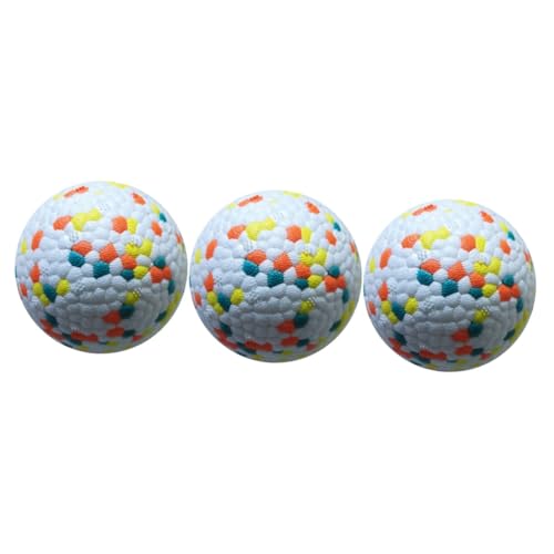 Sosoport 3St Hundespielzeugball Outdoor-Hundeball Spielzeug für kleine Hunde Spielzeuge Spielzeug zum Apportieren von Hunden Haustier-Hundeball Bissfest den Ball aufheben Popcorn Pet-Ball von Sosoport