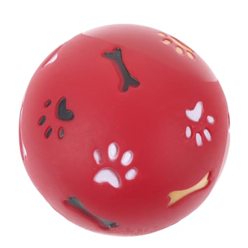 Sosoport 3St Interactive Dog Toys Dog chew Toy Lebensmittel Hundespielzeug Plüschwürfe Rätsel Spielzeuge Trainingsmaterial undichtes Lebensmittelspielzeug kauen Hundefutter Kugel fehlt rot von Sosoport