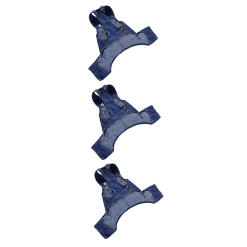 Sosoport 3-teilige Haustierweste Jeans Für Hunde Modische Denim-hundehosen Bequeme Haustierkleidung Zubehör Coole Weste Für Welpen Verschluss Sosoport 3-teilige Haustierweste Jeans Für Hunde Modische Denim-hundehosen Bequeme Haustierkleidung Zubehör Coole Weste Für Welpen Verschluss von Sosoport