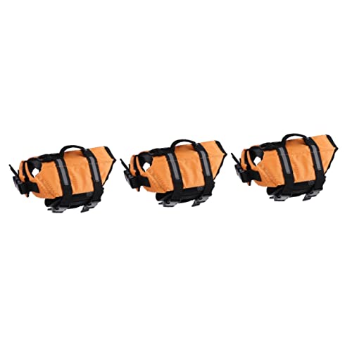 Sosoport 3-teilige Schwimmweste Für Hunde Größe Xs Orange Angenehme Textur Reflektierendes Design von Sosoport
