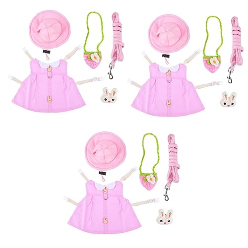 Sosoport 3St Kleidung für Haustierkaninchen Bunny kostü Hasen kostü Katzenwestenleine Kaninchen Anzug Tanktops Welpengeschirr Hasenleine Weste Leine für Haustiere Meerschweinchen Gurt von Sosoport