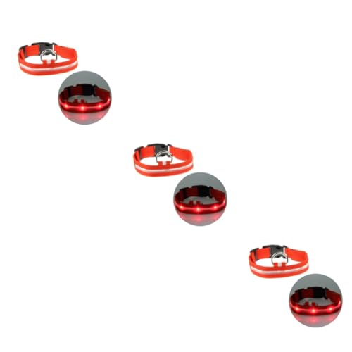 Sosoport 3St LED-Haustierhalsband Hundehalsband LED Haustierhalsband Verstellbares Haustierhalsband blinkendes Haustierhalsband beleuchteter Kragen Blitz Lichtleiste rot Sosoport 3St LED-Haustierhalsband Hundehalsband LED Haustierhalsband Verstellbares Haustierhalsband blinkendes Haustierhalsband beleuchteter Kragen Blitz Lichtleiste rot von Sosoport
