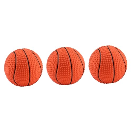 Sosoport 3St Pet Basketball Spielzeug Hundebiss Beißspielzeug für Haustiere zäh Spielzeuge Kauspielzeug für Hunde Haustier quietschendes Spielzeug kauen der Hund Emulsion von Sosoport