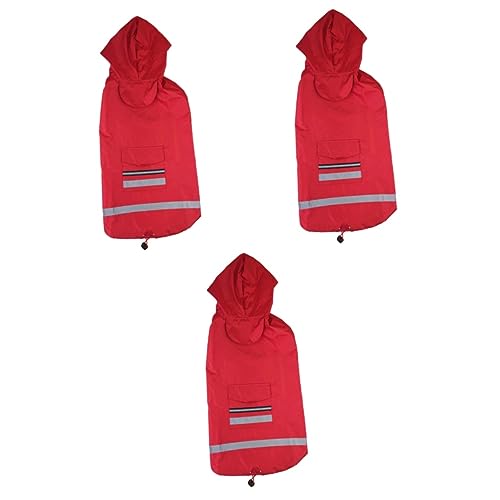 Sosoport 3st Hund Regen Slicker Kapuzenpullover Für Kleine Hunde Übergroße Jacke Reflektierende Regenbekleidung Für Hunde Hunderegenmäntel Für Kleine Hunde Hundekleidung Doppelschicht Rot Sosoport 3st Hund Regen Slicker Kapuzenpullover Für Kleine Hunde Übergroße Jacke Reflektierende Regenbekleidung Für Hunde Hunderegenmäntel Für Kleine Hunde Hundekleidung Doppelschicht Rot von Sosoport