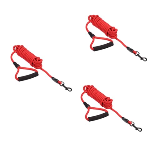 Sosoport 3-teilige Robuste Hundeleine Für Mittelgroße Und Große Hunde Rote Trainingsleine Aus Nylon Mit Gepolstertem Griff Für Kontrolle Und Komfort Sosoport 3-teilige Robuste Hundeleine Für Mittelgroße Und Große Hunde Rote Trainingsleine Aus Nylon Mit Gepolstertem Griff Für Kontrolle Und Komfort von Sosoport