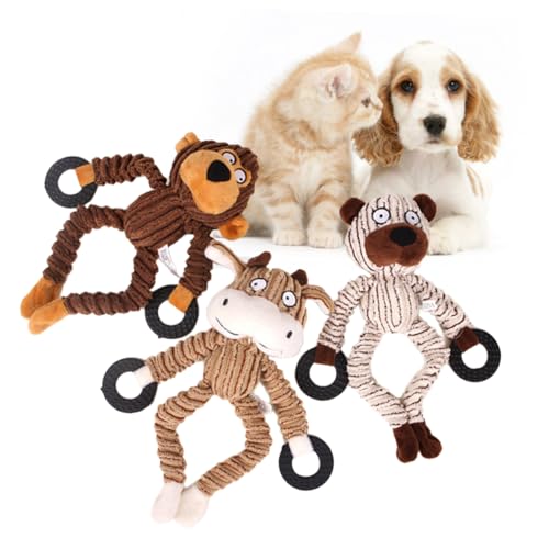 Sosoport 3St Backenzahnspielzeug für Haustiere Kuscheltier für Hunde Dog chew Toy Hunde Spielzeug für Spaß hundenapf Set -Plüsch Kauspielzeug Spielzeuge Plüschtier der Hund von Sosoport