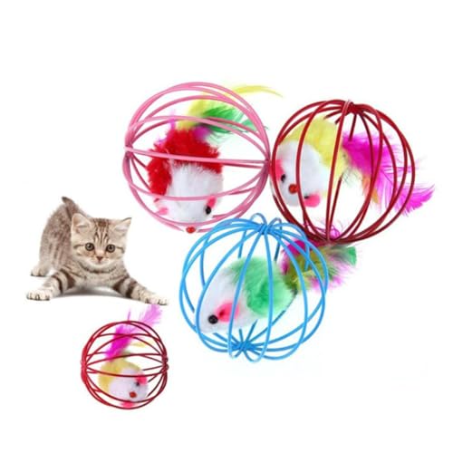 Sosoport Echte Mäuse Spielzeug für Katzen Interaktive Bälle Käfig Katze Spielzeug Sosoport Echte Mäuse Spielzeug für Katzen Interaktive Bälle Käfig Katze Spielzeug von Sosoport