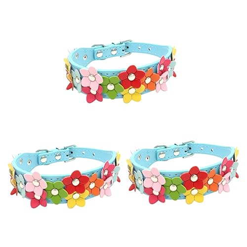 Sosoport 3 Stücke Einstellbare Haustier Hund Kragen Decor Hund-bark Größe S Pu Legierung Strass Sosoport 3 Stücke Einstellbare Haustier Hund Kragen Decor Hund-bark Größe S Pu Legierung Strass von Sosoport