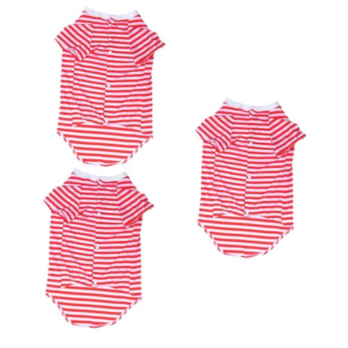 Sosoport 3 Stück Mittelgroße Bis Große Hunde Hundeweste Hunde-t-Shirt Übergroße Baumwollweste Rot Weiß Gestreift Für Husky Retriever Hundebekleidung Sosoport 3 Stück Mittelgroße Bis Große Hunde Hundeweste Hunde-t-Shirt Übergroße Baumwollweste Rot Weiß Gestreift Für Husky Retriever Hundebekleidung von Sosoport
