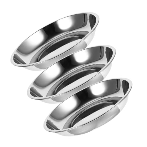 Sosoport 3-teiliges Futter-Set Aus Edelstahl für Haustiere Großes Flaches Futter-Set Ohne Boden 18 cm Durchmesser für Katzen und Hunde Sosoport 3-teiliges Futter-Set Aus Edelstahl für Haustiere Großes Flaches Futter-Set Ohne Boden 18 cm Durchmesser für Katzen und Hunde von Sosoport
