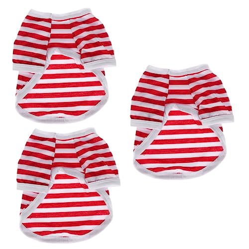 Sosoport 3St Haustierweste atmungsaktive Kleidung gestreifte Weste Kleidung für Hunde Mode-Design Popular summerdress Tanktops Kleider Hundebekleidung Hundeweste Einfach Hundekleidung rot Sosoport 3St Haustierweste atmungsaktive Kleidung gestreifte Weste Kleidung für Hunde Mode-Design Popular summerdress Tanktops Kleider Hundebekleidung Hundeweste Einfach Hundekleidung rot von Sosoport