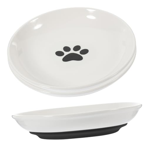 Sosoport Flacher Futternapf für Katzen Rund mit Flachem Boden Keramik-futternapf mit Silikonboden Sosoport Flacher Futternapf für Katzen Rund mit Flachem Boden Keramik-futternapf mit Silikonboden von Sosoport