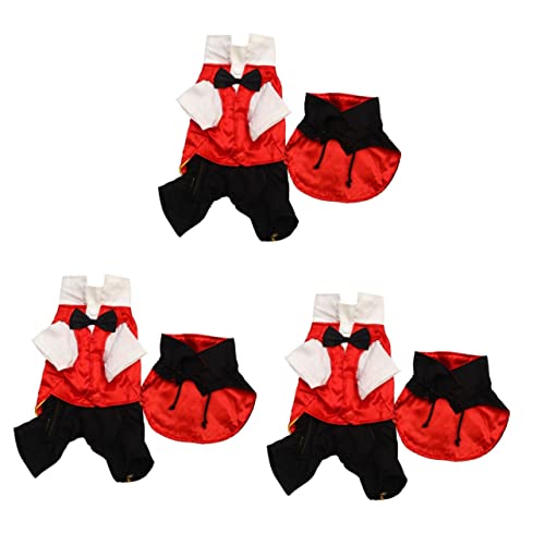 Sosoport 3stücke Halloween Haustierkostüm Vampire Outfit Mit Umhang Lustige Hundekleidung Für Halloween-Feier Hochwertige Tierbedarf Für Kreative Tierbesitzer Sosoport 3stücke Halloween Haustierkostüm Vampire Outfit Mit Umhang Lustige Hundekleidung Für Halloween-Feier Hochwertige Tierbedarf Für Kreative Tierbesitzer von Sosoport