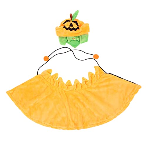 Sosoport 4sätze Niedlichen Halloween-kostümen Für Haustiere Doppelseitiger Kürbis-Cape-Hut Für Hunde Und Katzen Für Partys Und Fotorequisiten Teilig von Sosoport