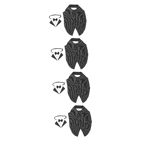 Sosoport 4 Sets Luxuriöses Hundeschal-Set Robuste Und Zarte Haustierkleidung Hochzeitsthema Haustierkleid von Sosoport