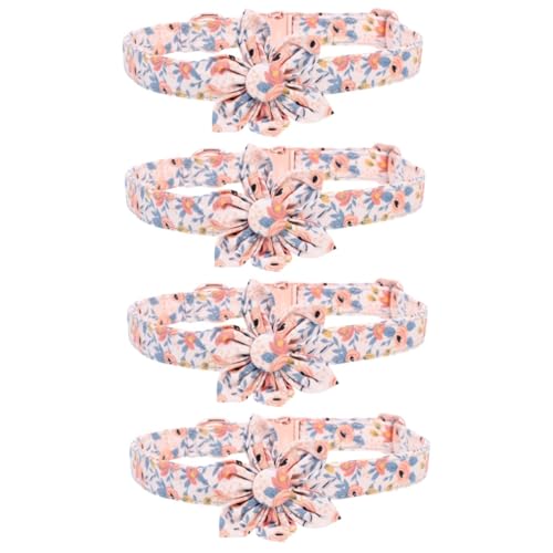 Sosoport 4 Stück Welpenhalsband Halsband Für Mädchen Verstellbar Katzenhalsband Dekoratives Hundehalsband Für Partys Und Versammlungen von Sosoport
