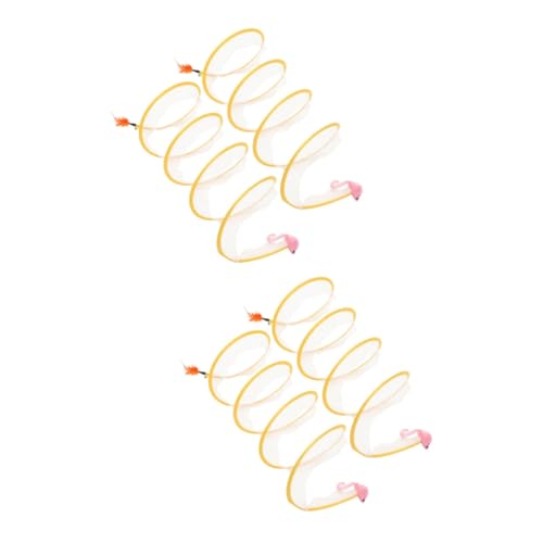 Sosoport 4 Stück Faltbarer Katzentunnel Interaktives Katzenspielzeug Für Wohnungskatzen Haustiertunnel Tunnelröhre Für Katzen Spielzeug Für Katze Kätzchen Salinitätsmesser Elastisches Netz von Sosoport