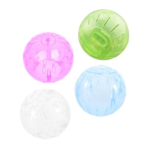 Sosoport 4 Stück Hamster Laufkugeln für Kleine Haustiere Leise Mini Übungsbälle Leicht und Kompakt für Hamster Fitness und Bewegung Einfach zu Reinigen Transportabel von Sosoport