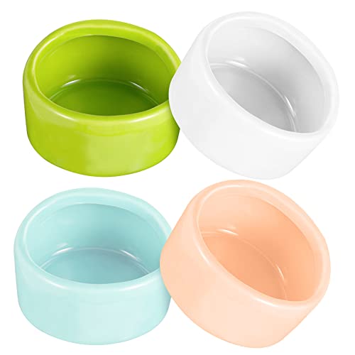 Sosoport 4er-Set Keramik-futternäpfe – Kleiner Wassernapf Für Hamster Perfekt Für Meerschweinchen Und Kleintiere von Sosoport