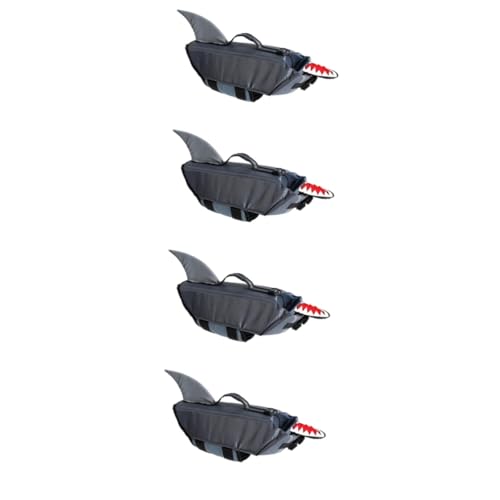 Sosoport 4 Stücke Praktische Hund Shark Jacke Pet Pool Bademode Weste Schwimmweste Für Hunde Spaß von Sosoport
