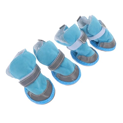 Sosoport 4 Stücke Hund Schnee Stiefel Reflektierende Streifen Haustier Warme Schuhe Boot Für Hunde Welpen Schuhe von Sosoport
