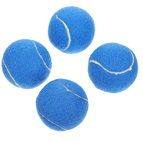 Sosoport 4 Stück Haustier-Tennis Interactive Dog Toys Dog chew Toy kauen zahnspielzeug Kauspielzeug für Welpen Spielzeuge Mehrzweck-Welpenspielzeug Tennisbälle für Hund Hündchen Hundeball von Sosoport