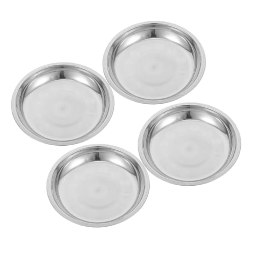 Sosoport 4stücke Flacher -futternapf Für Katzen Und Hunde Futternapf Aus Metall Flacher Katzenfutternapf Katzenfutterteller Katzenwassernapf Für Kleine Hunde Und Katzen Zur Linderung Von von Sosoport