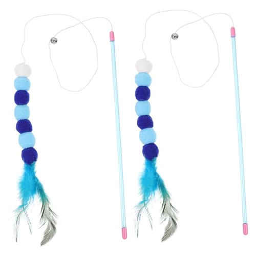 Sosoport 4 Stück Katze lustiges Stick-Katzenspielzeug Zeiger Kratzer Haustier Katzenfutter automatisch Futterspender für Katzen multifunktionales Katzenspielzeug Teaser Plüsch von Sosoport