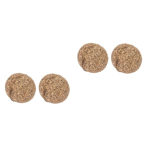 Sosoport 4 Stück Katzen Kauspielzeug Haustierspielzeug Katzen Minzbällchen Katzenminze Ball von Sosoport