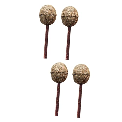 Sosoport 4 Stück Katzenminze Ball Katzenspielzeug Backenzähne Katze Minze Ball Katzenminze Lutscher von Sosoport