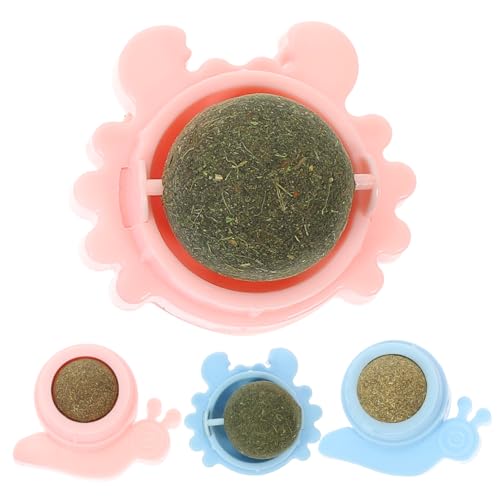Sosoport 4 Stück Katzenminze Katzenspielzeug für Wohnungskatzen interessanter Katzenminzenball interaktives katzenspielzeug Interactive cat Toy austauschbare Katzenminzkugel von Sosoport