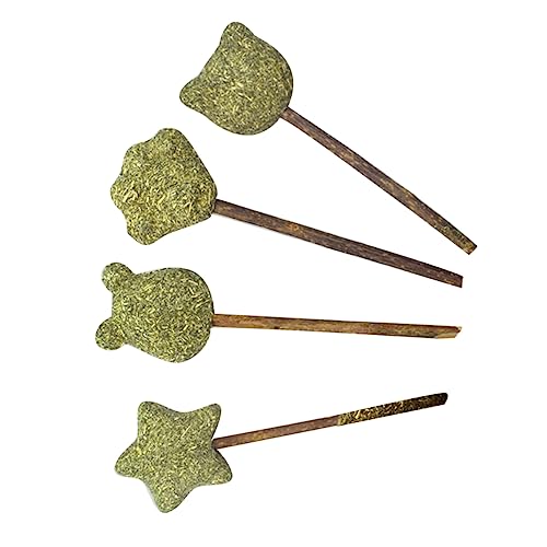 Sosoport 4stücke Katzenminze Lollipops Für Katzen Verdauung Natürliche Und Essbare Snacks Interaktive Kausticks Katzenform Und Sternform Zungenbewegung Zu Verbessern von Sosoport