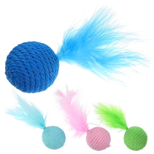 Sosoport 4 Stück Katzenspielzeug Mit Federn Katzenstreu Ball Katzenspielzeug Kätzchenspielzeug Für Wohnungskatzen Für Katzen Ballspielzeug Katzenbälle Mit Glocke Plüsch Sosoport 4 Stück Katzenspielzeug Mit Federn Katzenstreu Ball Katzenspielzeug Kätzchenspielzeug Für Wohnungskatzen Für Katzen Ballspielzeug Katzenbälle Mit Glocke Plüsch von Sosoport