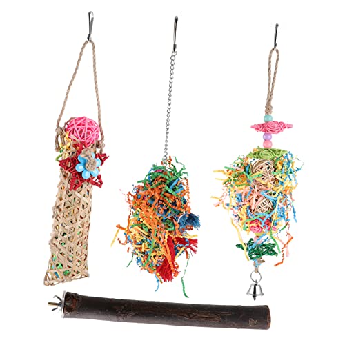 Sosoport 4pcs Vogel Spielzeug Papagei Kauen Spielzeug für Nymphensittich Schredder für Haustier Vogel Käfig Sosoport 4pcs Vogel Spielzeug Papagei Kauen Spielzeug für Nymphensittich Schredder für Haustier Vogel Käfig von Sosoport