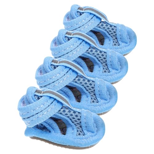 Sosoport Hundesandalen Haustierschuhe 4er-Pack Atmungsaktives Mesh Bequem Für Hunde Größe 1 Sosoport Hundesandalen Haustierschuhe 4er-Pack Atmungsaktives Mesh Bequem Für Hunde Größe 1 von Sosoport
