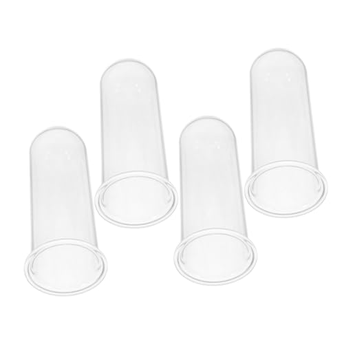 Sosoport 4 Stück Reagenzglas für Hydrokulturpflanzen Wasser Terrakotta Pflanzenbewässerung Glaswaren Pflanzenterrarium Schreibtischvase aus Glas Pflanzgefäße aus Glasröhren Transparent von Sosoport