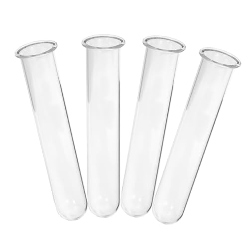 Sosoport 4 Stück Reagenzglasvase Pflanzenvermehrungsrohr konische Zentrifugenröhrchen Ernährungsröhrchen Glaswaren Glasblumenvase Reagenzgläser aus Glas für Pflanzen Transparentes von Sosoport