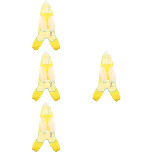 Sosoport 4-teilige Regenbekleidung Für Hunde Im Freien Reflektierender Welpen-Regenmantel Haustier-regenbekleidung Kompakt Und Leicht Modischer Look Für Ihr Haustier von Sosoport