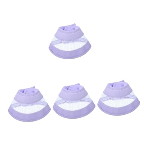 Sosoport 4 Stück Verbundkegelkragen Katzennackenkissen für Heilhalsband für Kitten katzenhalsband Katze Halskreis der Katze PVC Lavender Sosoport 4 Stück Verbundkegelkragen Katzennackenkissen für Heilhalsband für Kitten katzenhalsband Katze Halskreis der Katze PVC Lavender von Sosoport