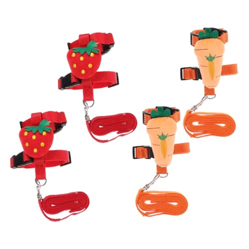 Sosoport 4stücke Teiliges Set Für Kleintiere Verstellbares Geschirr Und Für Kaninchen Katzen Und Komfortabel Und Für Im Freien Für Kleine Haustiere von Sosoport