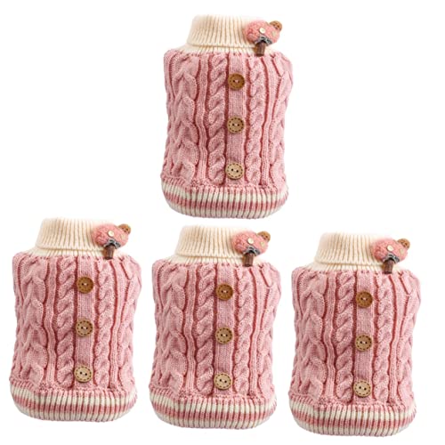 Sosoport 4 Stück Welpenweste Aus Baumwolle Haustier-welpen-Pullover Welpen-Outfits Hundekleidung Für Kaltes Wasser Herbst-Winter-Outfit Hundehemden Jacke Rosa Mittlerer Hund Der Hund Stoff Sosoport 4 Stück Welpenweste Aus Baumwolle Haustier-welpen-Pullover Welpen-Outfits Hundekleidung Für Kaltes Wasser Herbst-Winter-Outfit Hundehemden Jacke Rosa Mittlerer Hund Der Hund Stoff von Sosoport