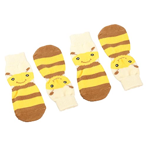 Sosoport 4stücke Haustiersocken rutschfeste Warme Stricksocken Für Hunde Und Katzen Gelb Perfekter Pfotenschutz Für Drinnen Für Kalte Tage Sosoport 4stücke Haustiersocken rutschfeste Warme Stricksocken Für Hunde Und Katzen Gelb Perfekter Pfotenschutz Für Drinnen Für Kalte Tage von Sosoport