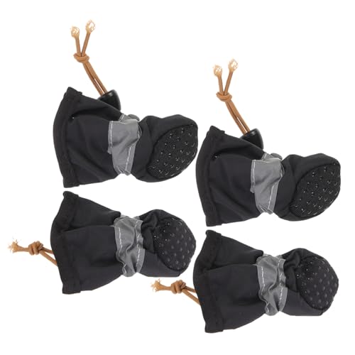 Sosoport Hundestiefel Haustier-Regenstiefel 4 Stück Nicht-welpenschuhe für Draußen Sosoport Hundestiefel Haustier-Regenstiefel 4 Stück Nicht-welpenschuhe für Draußen von Sosoport