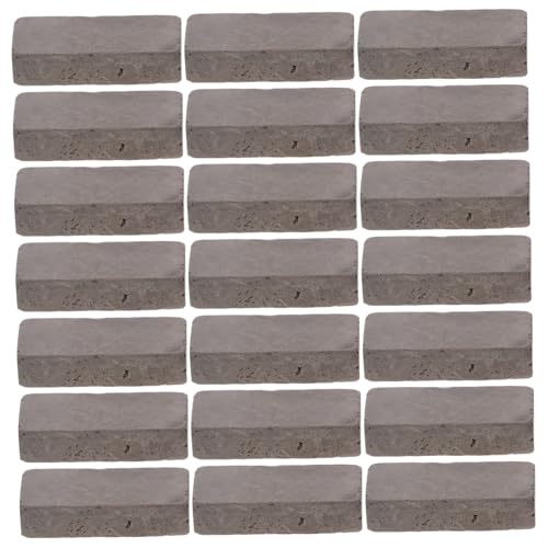 Sosoport 40St Mini-Steine Miniaturziegel Modellbau Puppenhaus Zubehör Terrarium Dekoration Puppenhausdekoration Puppenhaus Ziegel Mini-Steinfigur Mini-Tonziegel roter Ton gebrannt Dark Grey von Sosoport